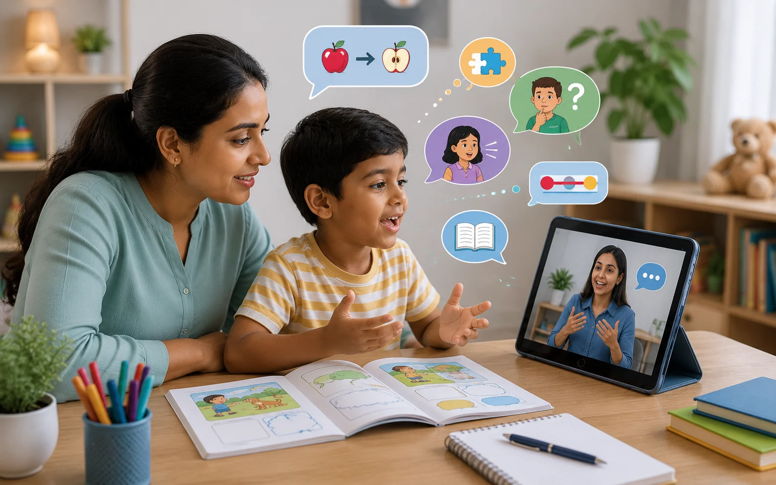 Language comprehension and expression therapy