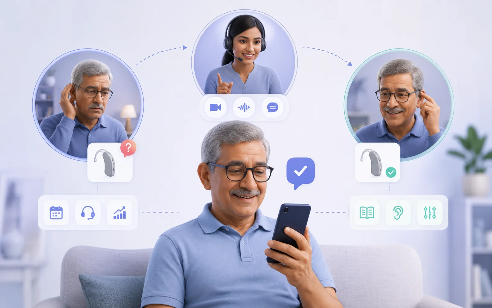 Follow-up support session through an online call